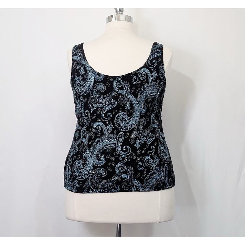 Alex Evenings 2 Piece Set Jacket Shell Black Blue Glitter Women's Size 2X - Picture 6 of 8
